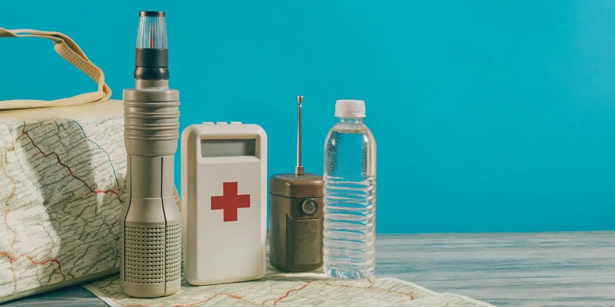 Wildfire emergency kit essentials for evacuation.