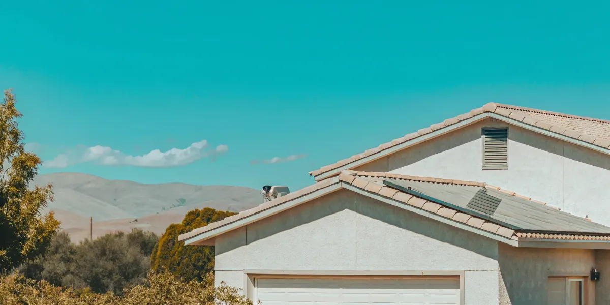 Home with wildfire insurance coverage.