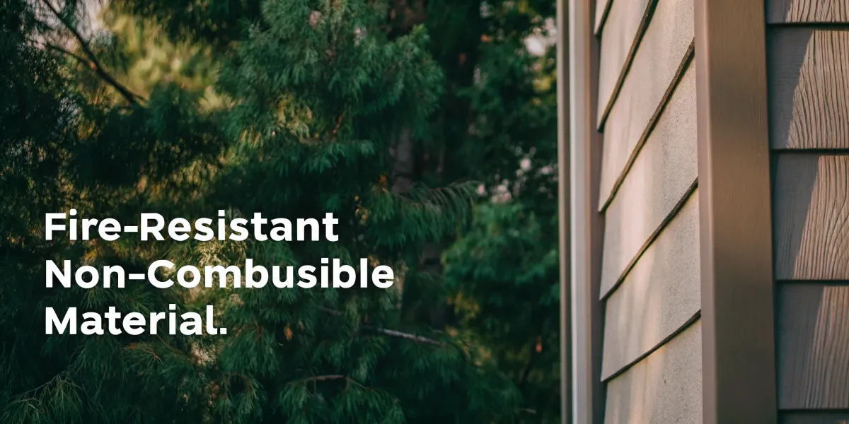 A home with existing siding that has been treated to be more fire resistant.