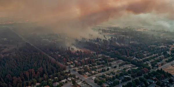 California high fire risk map impacting home insurance.